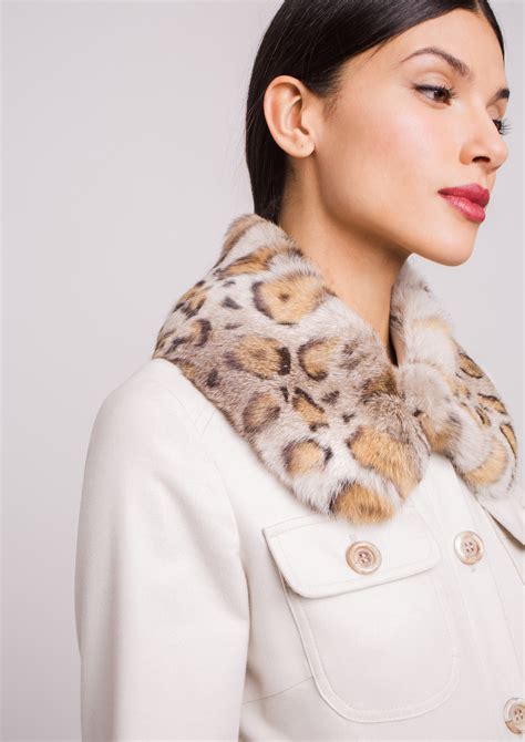 prada glencheck coat with leopard print fur collar